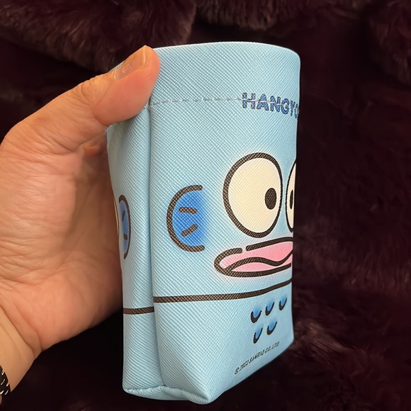 Sanrio Hangyodon Wallet Case Bag Coin Purse Organizer Travel Cosmetic Makeup New - Picture 4 of 9